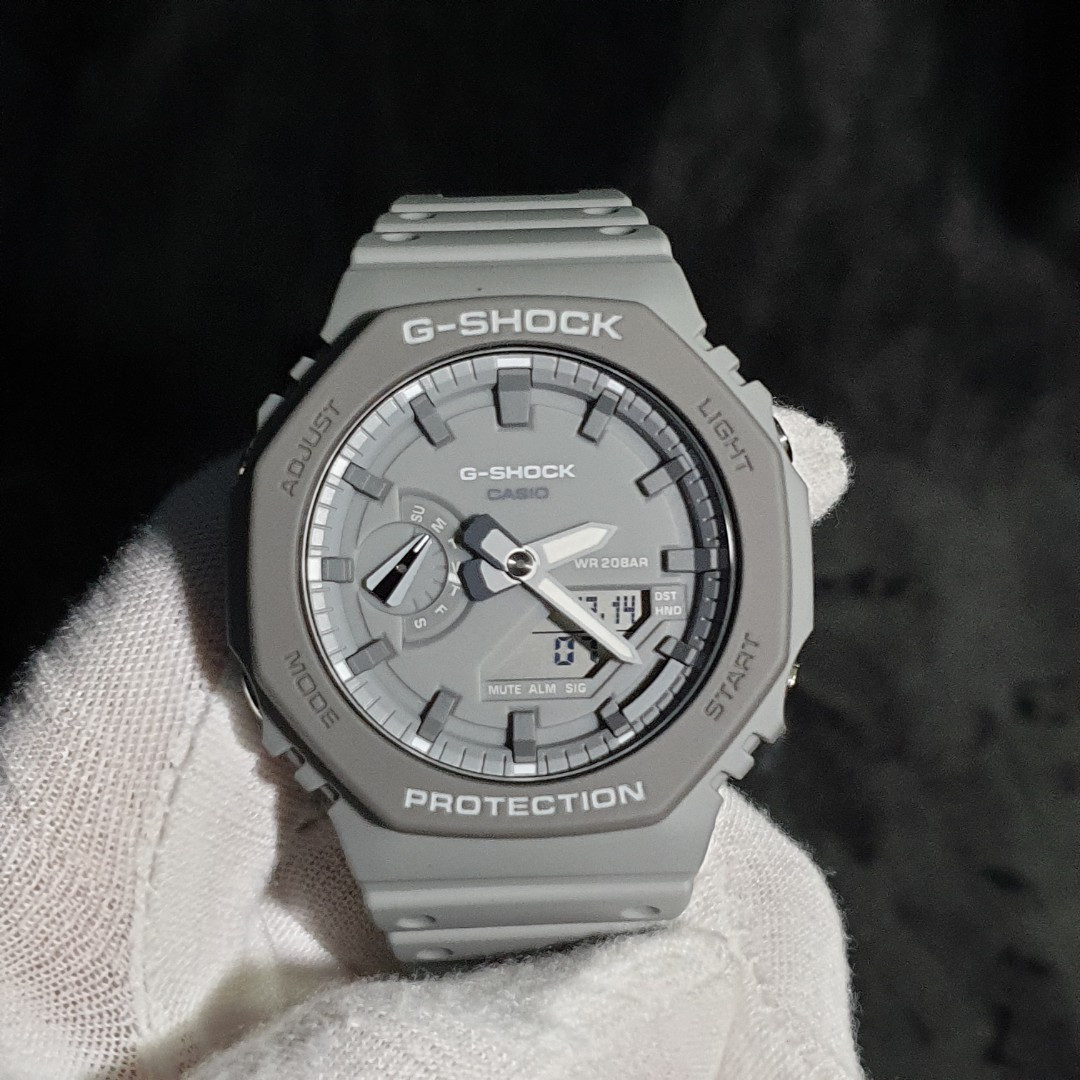 Montre Homme Casio G-Shock GA-2110ET-8ADR - Bracelet Gris En Silicone - Résistance à l'eau 200 Mètres – Image 3