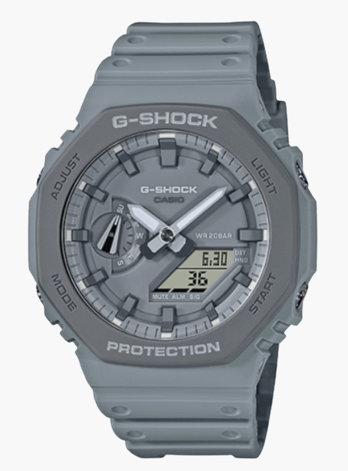 Montre Homme Casio G-Shock GA-2110ET-8ADR - Bracelet Gris En Silicone - Résistance à l'eau 200 Mètres