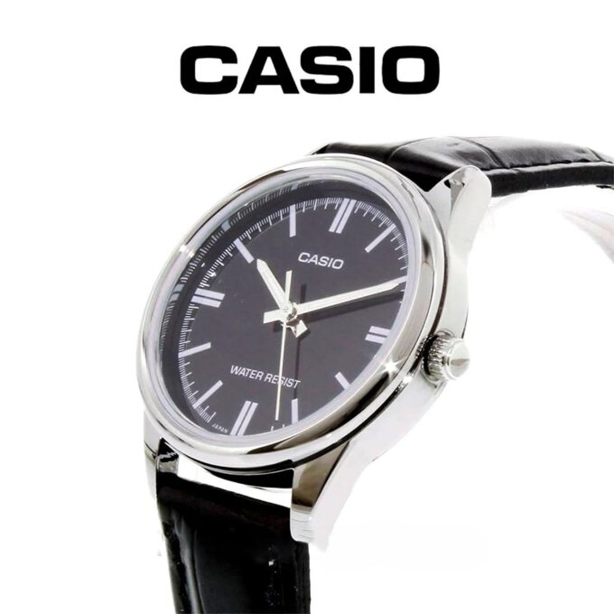 Casio - Bracelet en Cuir - Noir