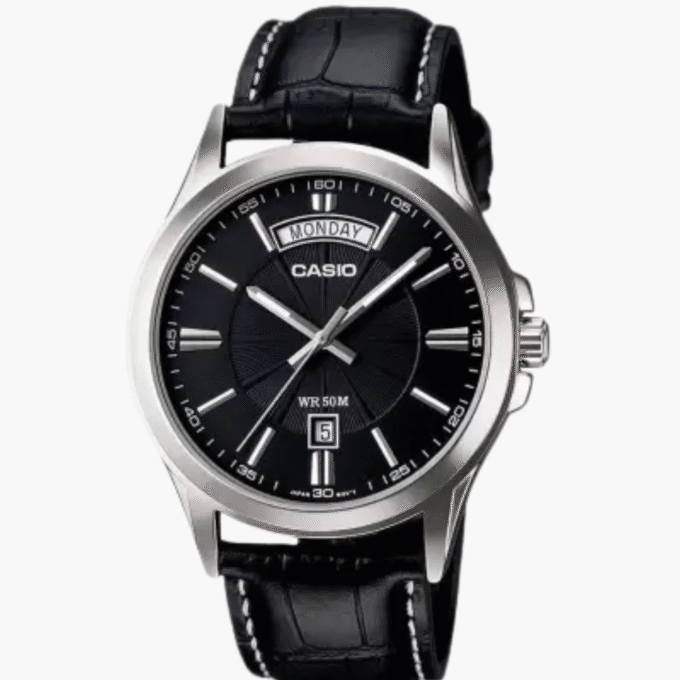 Montre Homme Casio - MTP-1381L-1AVDF - Bracelet en Cuir Noir