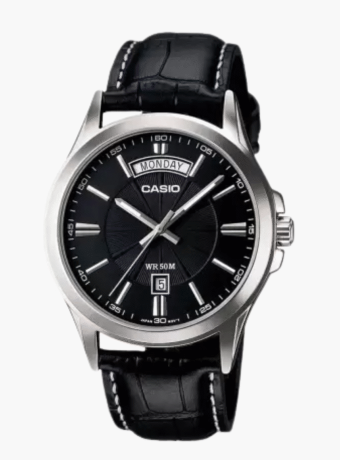 Montre Homme Casio - MTP-1381L-1AVDF - Bracelet en Cuir Noir