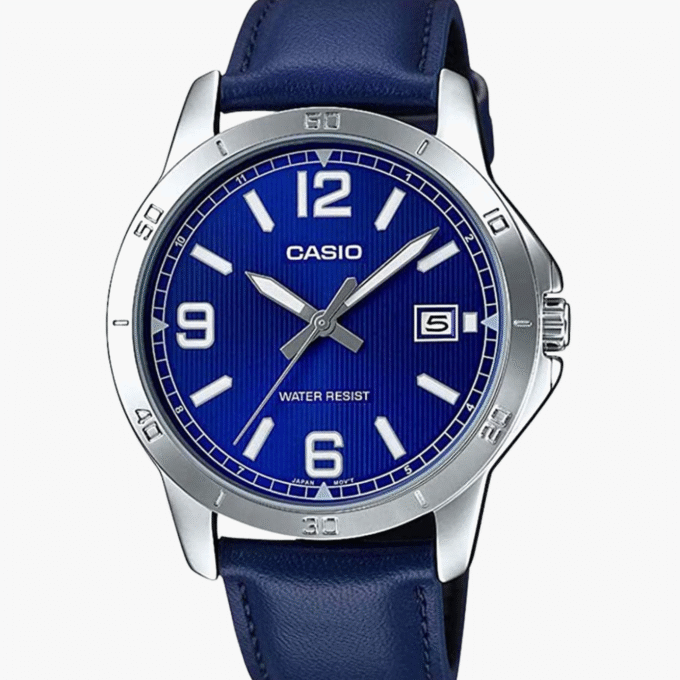 Montre Homme Casio - MTP-V004L-2BUDF - Bracelet en Cuir Bleu
