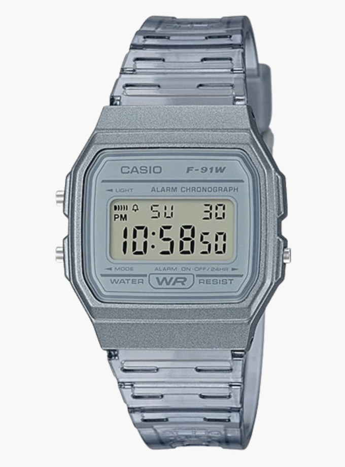 Montre Jeunesse Casio - F-91WS-8DF - Bracelet en Résine Gris