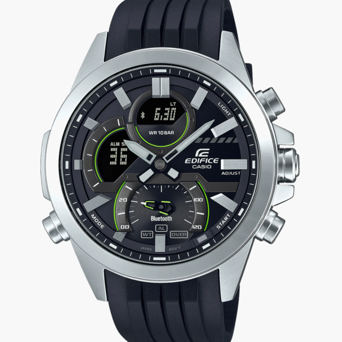 Montre Homme Bluetooth Casio - ECB-30P-1ADF - Bracelet en Résine Noir