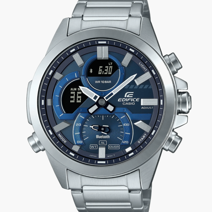 Montre Homme Bluetooth Casio - ECB-30D-2ADF - Bracelet en Acier Inoxydable