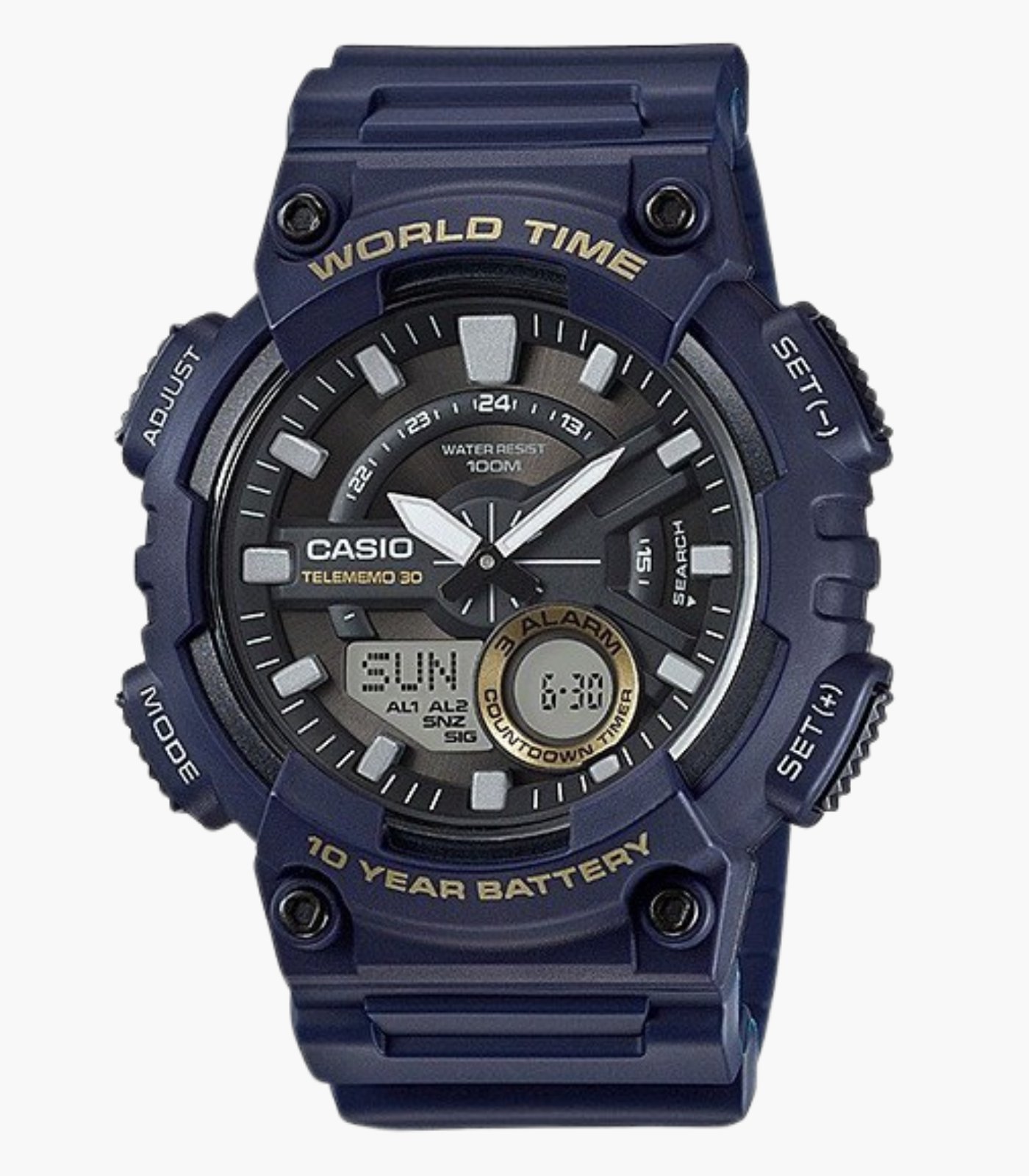 Montre Homme Casio - AEQ-110W-2AVDF - Bracelet en Résine Bleu