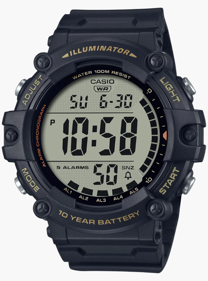 Montre Homme Casio - AE-1500WHX-1AVDF - Bracelet en Résine Noir