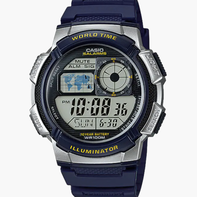 Montre Homme Casio - AE-1000W-2AVDF - Bracelet en Résine Bleu