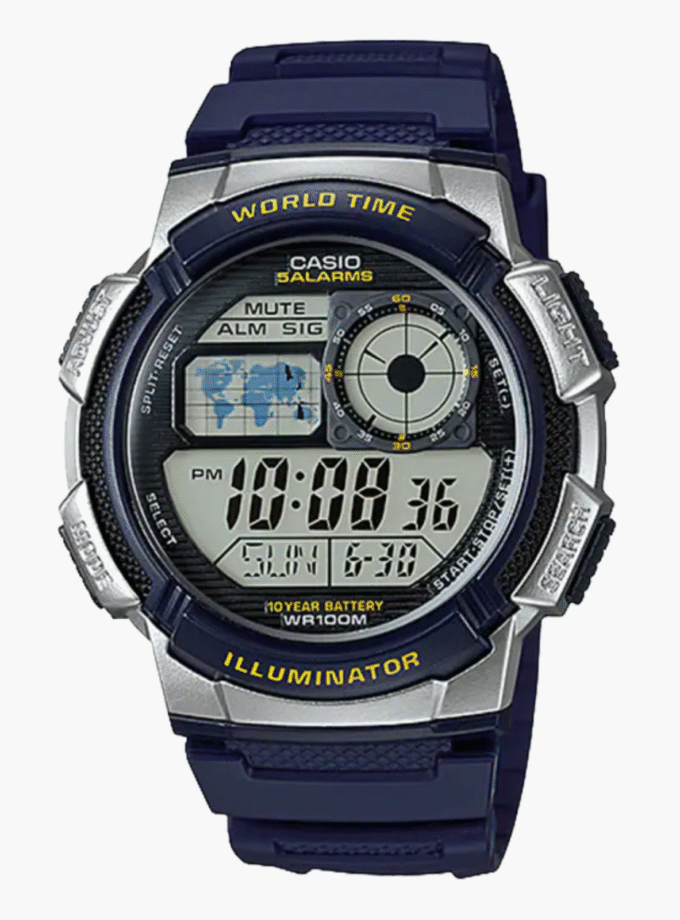 Montre Homme Casio - AE-1000W-2AVDF - Bracelet en Résine Bleu