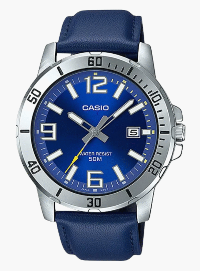 Montre Homme Casio - MTP-VD01L-2BVUDF - Bracelet en Cuir - Bleu