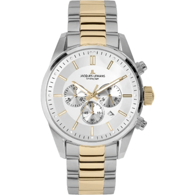 Montre Homme Jacques Lemans 42-6.1H - Bracelet Bleu En Acier Inoxydable - Résistance à l'eau 100 Mètres