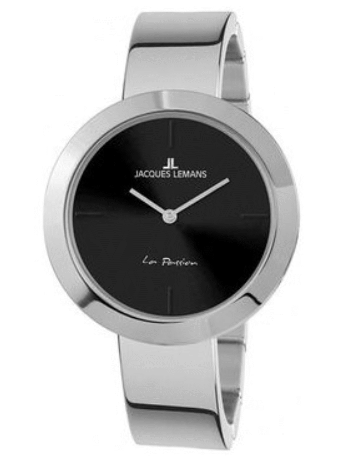 Montre Homme Jacques Lemans - 1-2031H - Bracelet Noir en Acier Inoxydable - Résistance à l'eau 50 Mètres