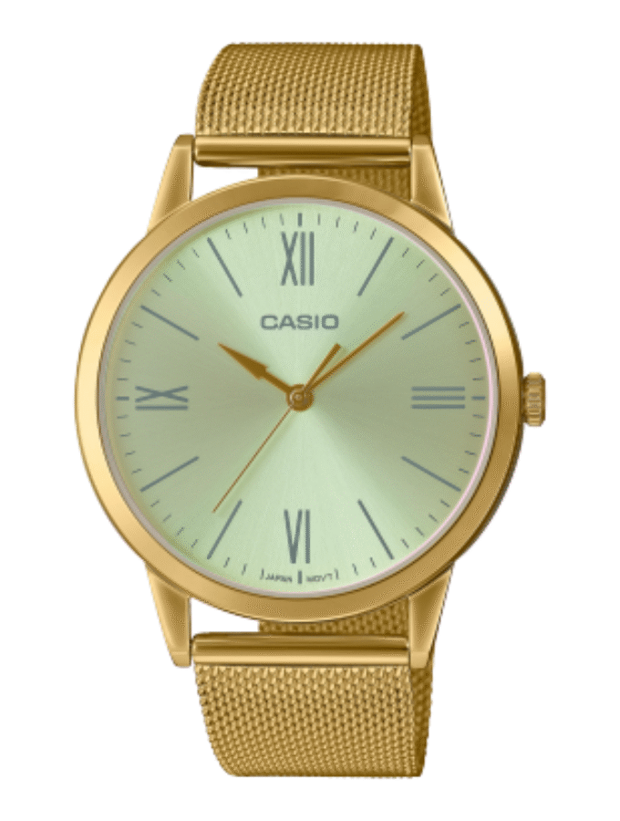 Montre Homme Casio Collection MTP-E600MG-9BDF - Bracelet Doré En Acier Inoxydable - Résistante à l'eau