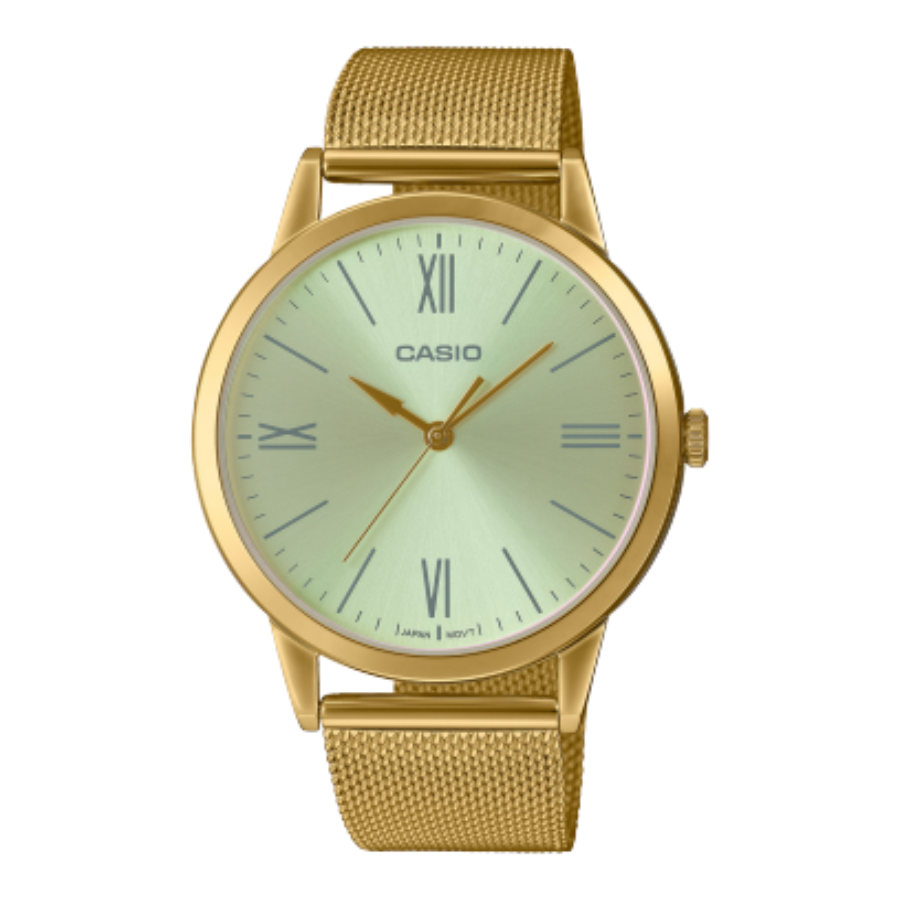 Montre Homme Casio Collection MTP-E600MG-9BDF - Bracelet Doré En Acier Inoxydable - Résistante à l'eau