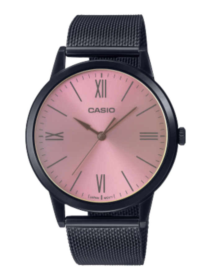 Montre Homme Casio Collection MTP-E600MB-4BDF - Bracelet Noir En Acier Inoxydable - Résistante à l'eau