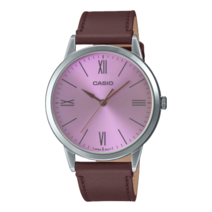 Montre Homme Casio Collection MTP-E600L-5BDF - Bracelet Brun En Cuir Véritable - Résistante à l'eau