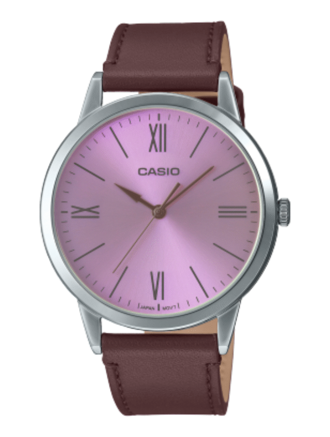 Montre Homme Casio Collection MTP-E600L-5BDF - Bracelet Brun En Cuir Véritable - Résistante à l'eau