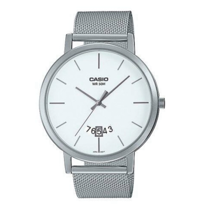 Montre Homme Casio Collection MTP-B100M-7EVDF - Bracelet Gris En Acier Inoxydable - Résistance à l'eau 50 mètres