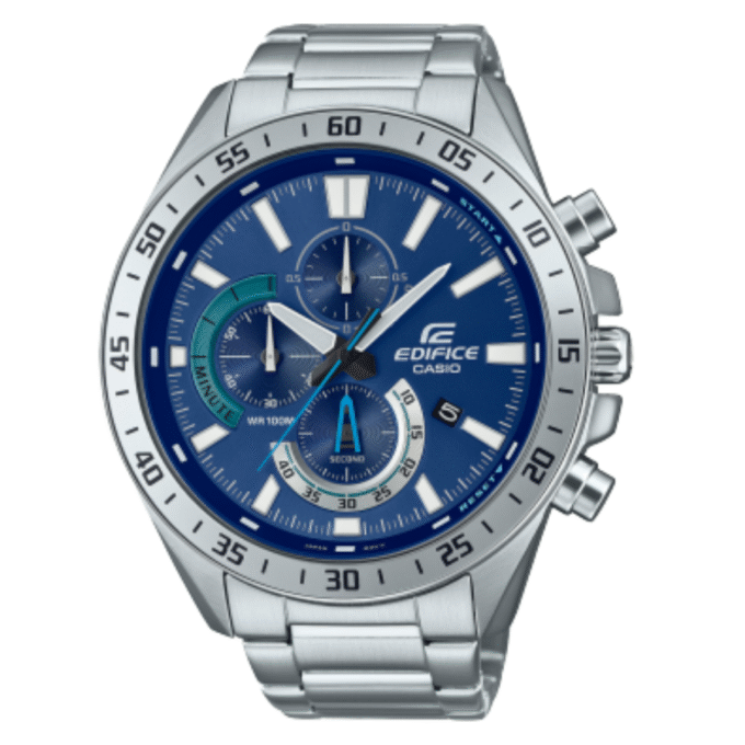 Montre Homme Casio Edifice EFV-620D-2AVUDF - Bracelet Gris en acier Inoxydable - Résistance à l'eau 100 Mètres