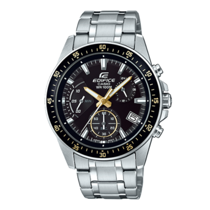Montre Homme Casio Edifice EFV-540D-1A9VUDF - Bracelet Gris en Acier Inoxydable - Résistance à l'eau 100 Mètres