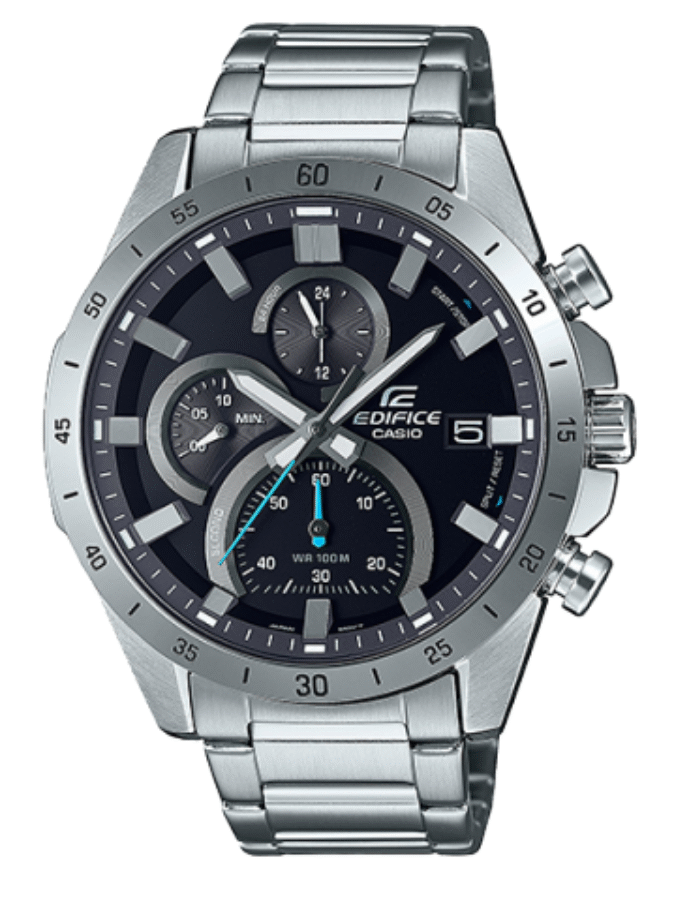 Montre Homme Casio Edifice EFR-571D-1AVUDF - Bracelet Gris En Acier Inoxydable - Résistance à l'eau 100 Mètres