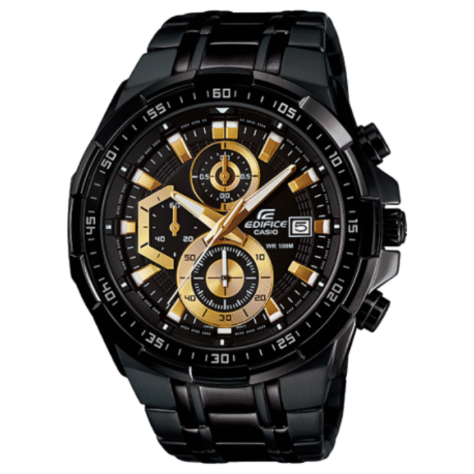 Montre Homme Casio Edifice EFR-539BK-1AVUDF - Bracelet Noir En Acier Inoxydable - Résistance à l'eau 100 Mètres