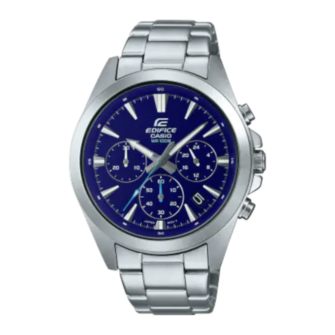Montre Homme Casio Chronographe standard EFV-630D-2AV - Bracelet Gris En Acier Inoxydable - Résistance à l'eau 10 ATM