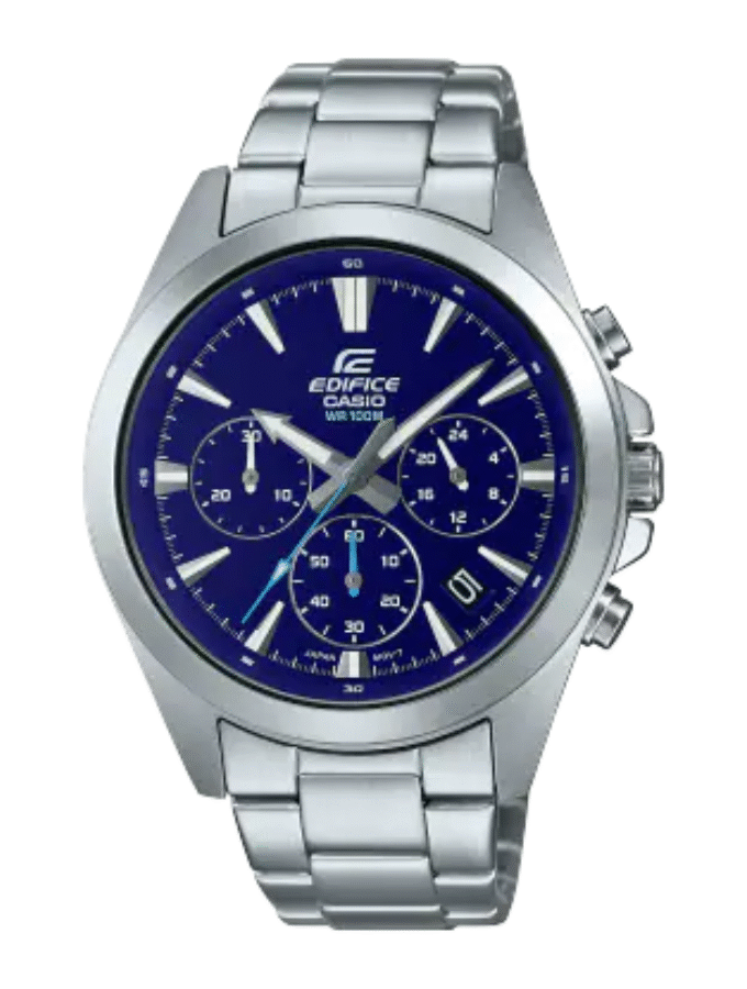 Montre Homme Casio Chronographe standard EFV-630D-2AV - Bracelet Gris En Acier Inoxydable - Résistance à l'eau 10 ATM
