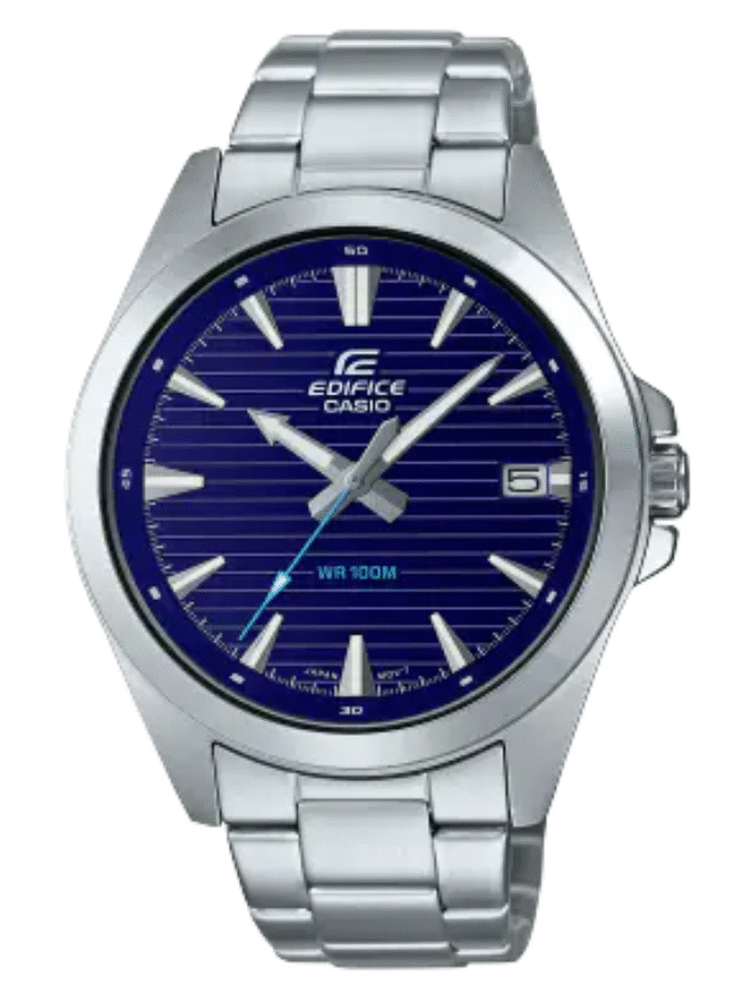 Montre Homme Casio Analogique à 3 aiguilles EFV-140D-2AVUDF - Bracelet Gris En Acier Inoxydable - Résistance à l'eau 10 ATM