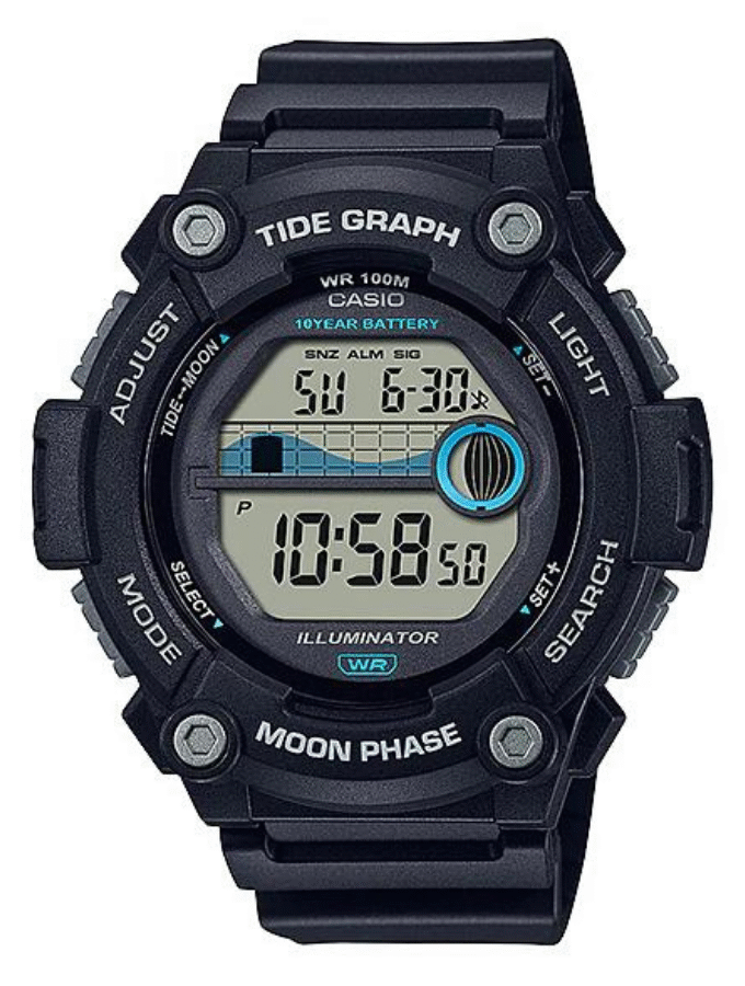 Montre Homme Casio - WS-1300H-1AVDF - Bracelet Noir En Résine - Résistance à l'eau 10 ATM