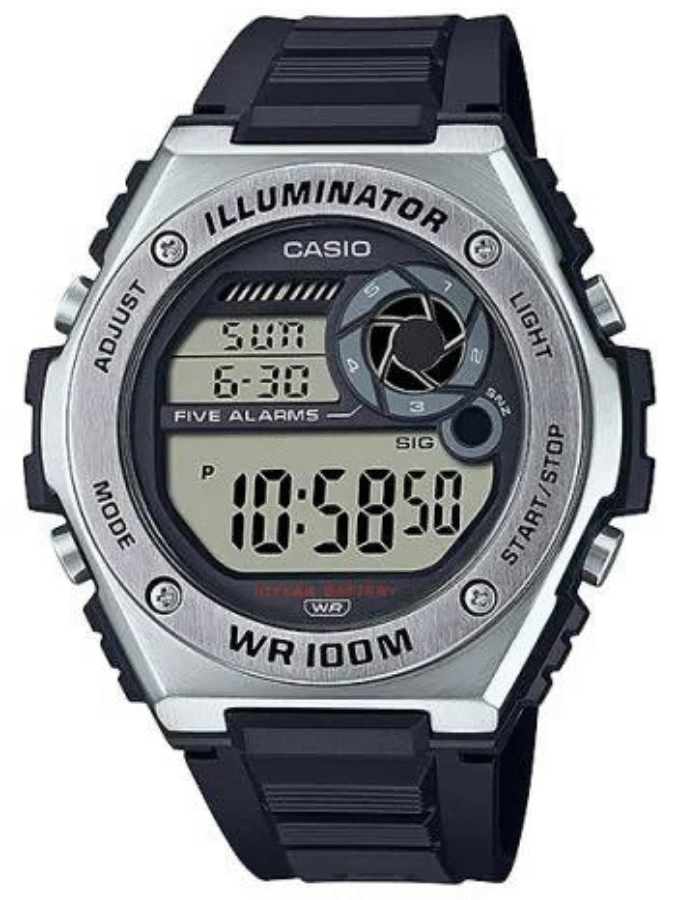 Montre Homme Casio Collection - MWD-100H-1BVDF - Bracelet Noir En Résine - Résistance à l'eau 10 ATM