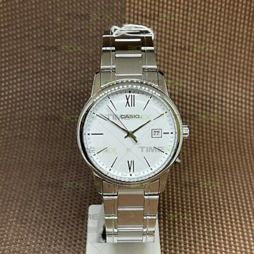 Montre Homme Casio Quartz MTP-V002D-7B3UDF - Acier inoxydable, Date, Résistante à l’eau, Affichage analogique - Bracelet argent - Montre Classique - Japon