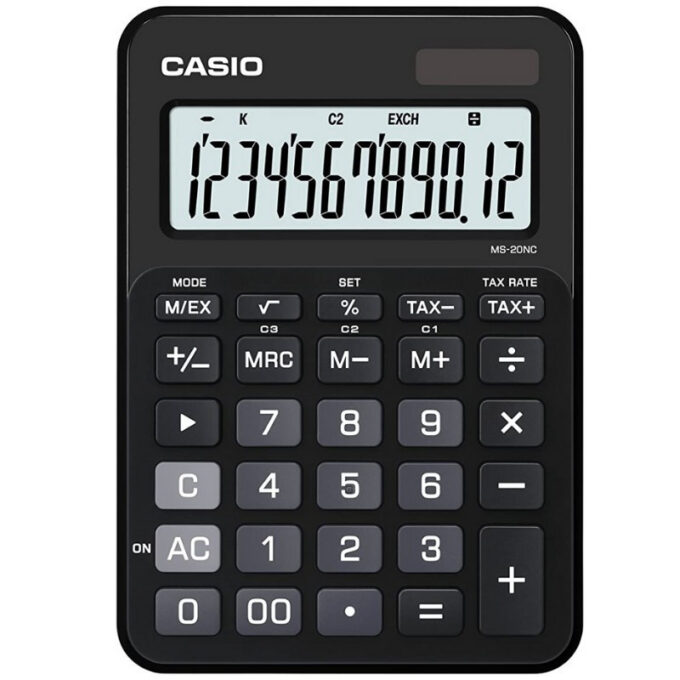 MINI CALCULATRICE DE BUREAU CASIO - MS-20NC-BK
