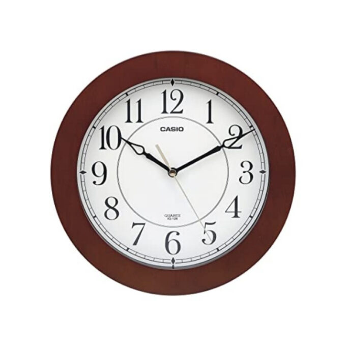 Horloge Murale Quartz Analogique Casio IQ-126-5DF - Montre Murale Précise - Mécanisme Quartz, Affichage Analogique, Design Classique, Fiable - Noir et Blanc - IQ-126-5DF