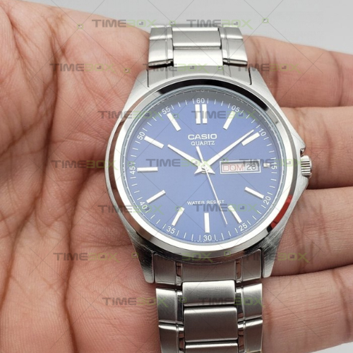 Montre Homme CASIO - MTP-1239D-2ADF - Bracelet Gris En Acier Inoxydable - Résistante à l'eau - 12 Mois De Garantie