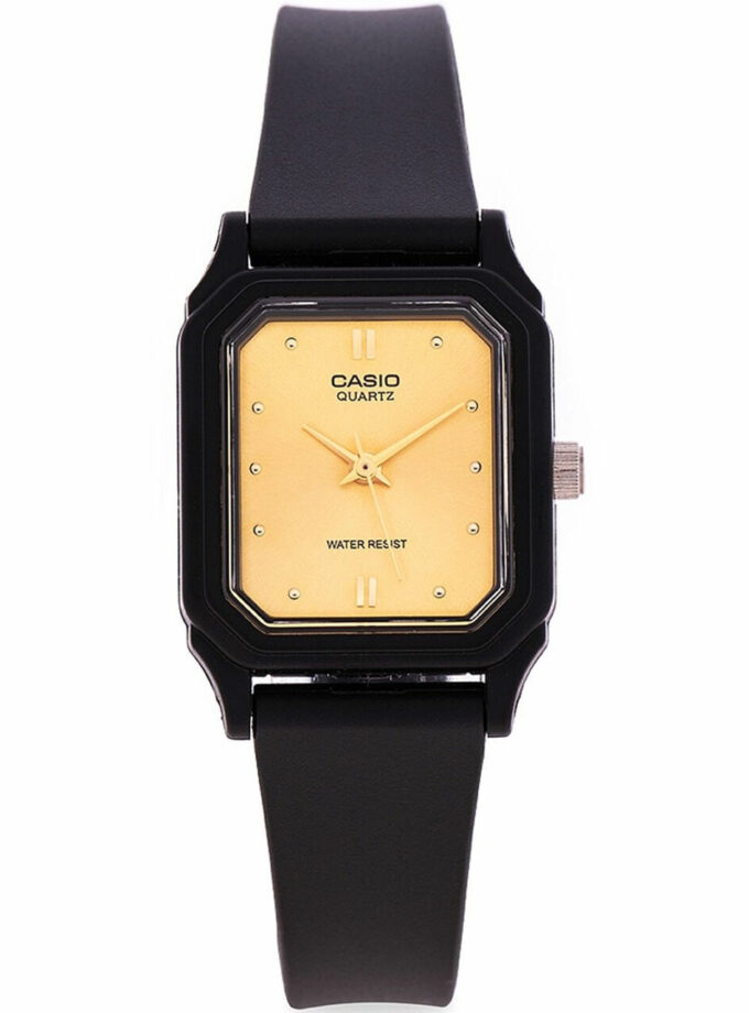 Montre CASIO Jeunesse - Bracelet Noir En Resine -Boitier En Resine - Résistante à l'eau - 12 Mois De Garantie - LQ-142E-9ADF