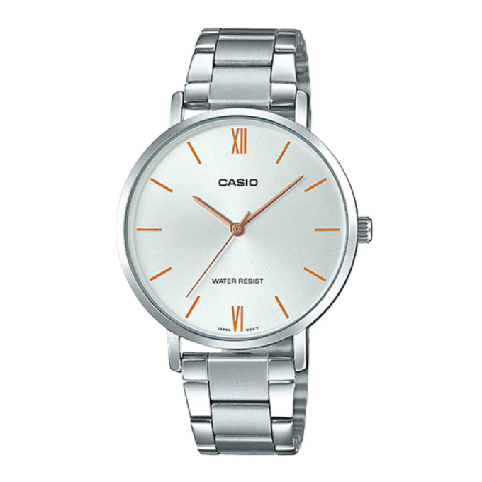 Montre Homme Casio - MTP-VT01D-7BUDF - Bracelet en Acier Inoxydable - Affichage analogique - Résistant à l'eau