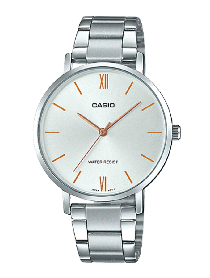 Montre Homme Casio - MTP-VT01D-7BUDF - Bracelet en Acier Inoxydable - Affichage analogique - Résistant à l'eau