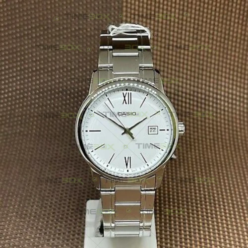 Montre Homme Casio Quartz MTP-V002D-7B3UDF - Acier inoxydable, Date, Résistante à l’eau, Affichage analogique - Bracelet argent - Montre Classique - Japon