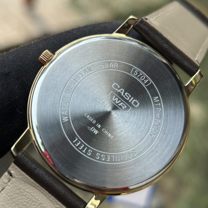 Montre Homme Casio - MTP-B125GL-7AVDF - Bracelet en cuir marron - Affichage analogique - Verre minéral