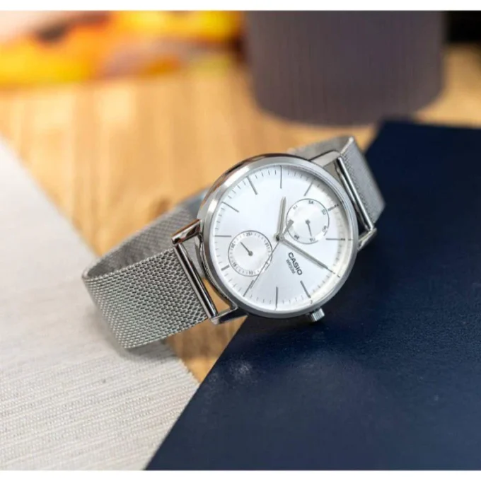 Montre Homme Casio - MTP-B310M-7AVDF - Bracelet en acier inoxydable argent - Verre minéral - Affichage analogique