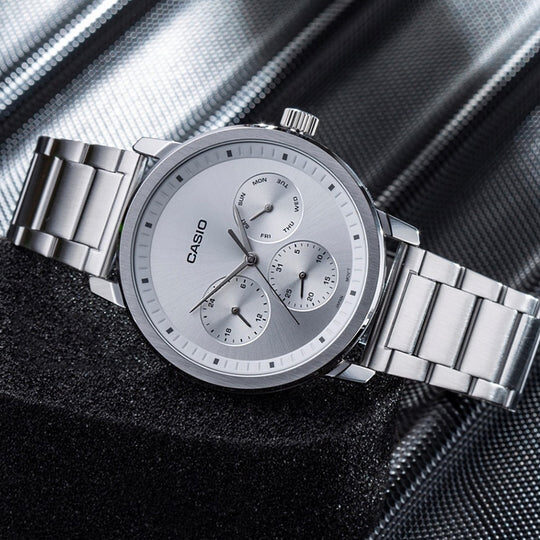 aiwatch_MTP-B305D-7EVDF - Montre Homme Casio - MTP-B305D-7EVDF - Bracelet en acier inoxydable gris - Chronographe - Verre minéral