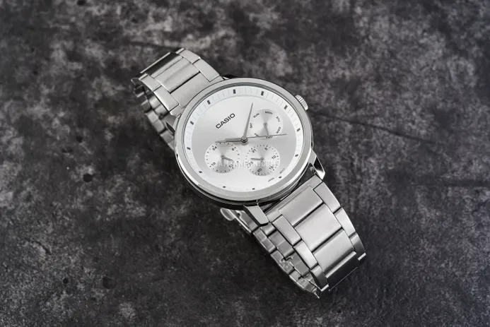 aiwatch_MTP-B305D-7EVDF - Montre Homme Casio - MTP-B305D-7EVDF - Bracelet en acier inoxydable gris - Chronographe - Verre minéral