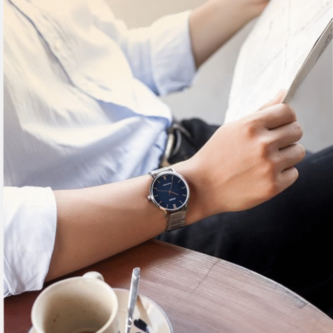 Montre homme Casio - MTP-VT01D-2BUDF - Bracelet en acier inoxydable - Affichage analogique - Résistant à l'eau