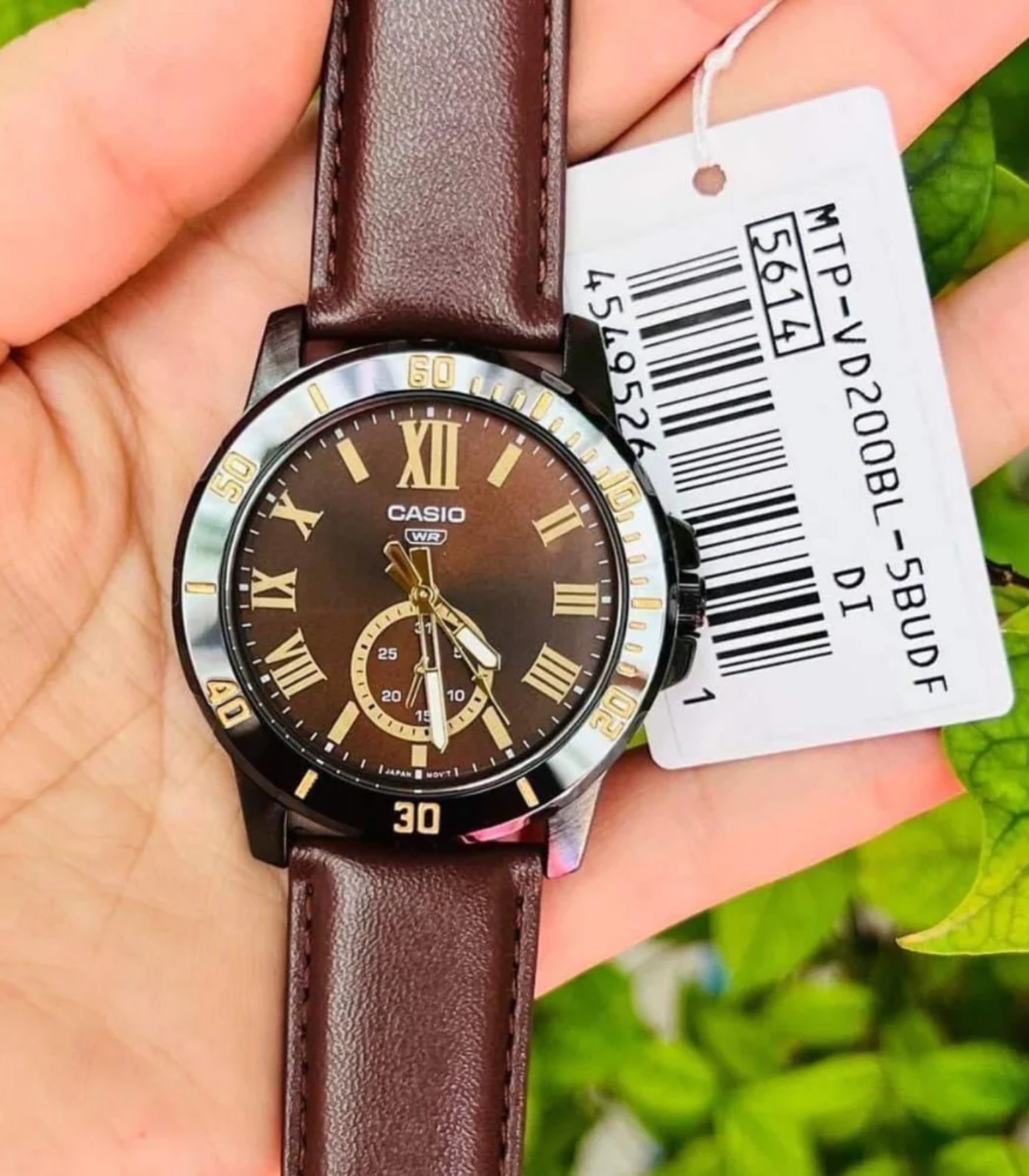 Montre Homme Casio - MTP-VD200BL-5BUDF - Bracelet en Cuir marron - Résistant à l'eau – Image 2