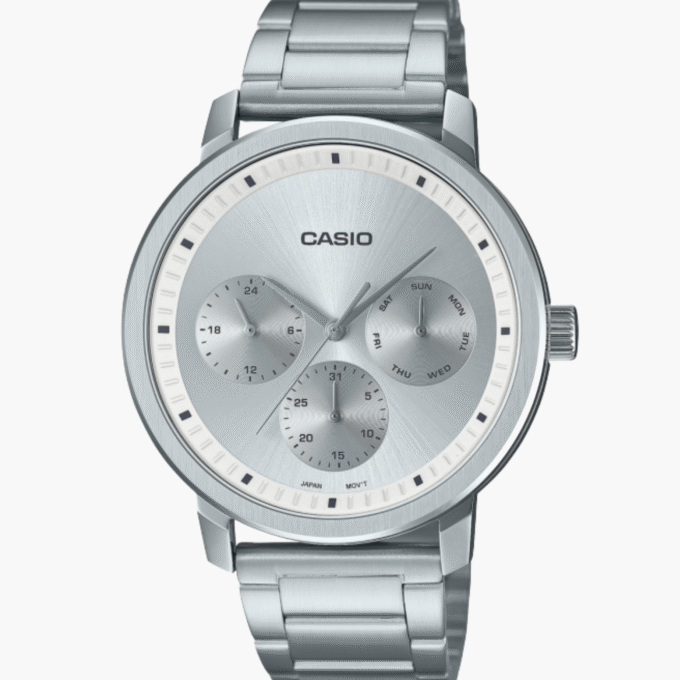 Montre Homme Casio - MTP-B305D-7EVDF - Bracelet en acier inoxydable gris - Chronographe - Verre minéral