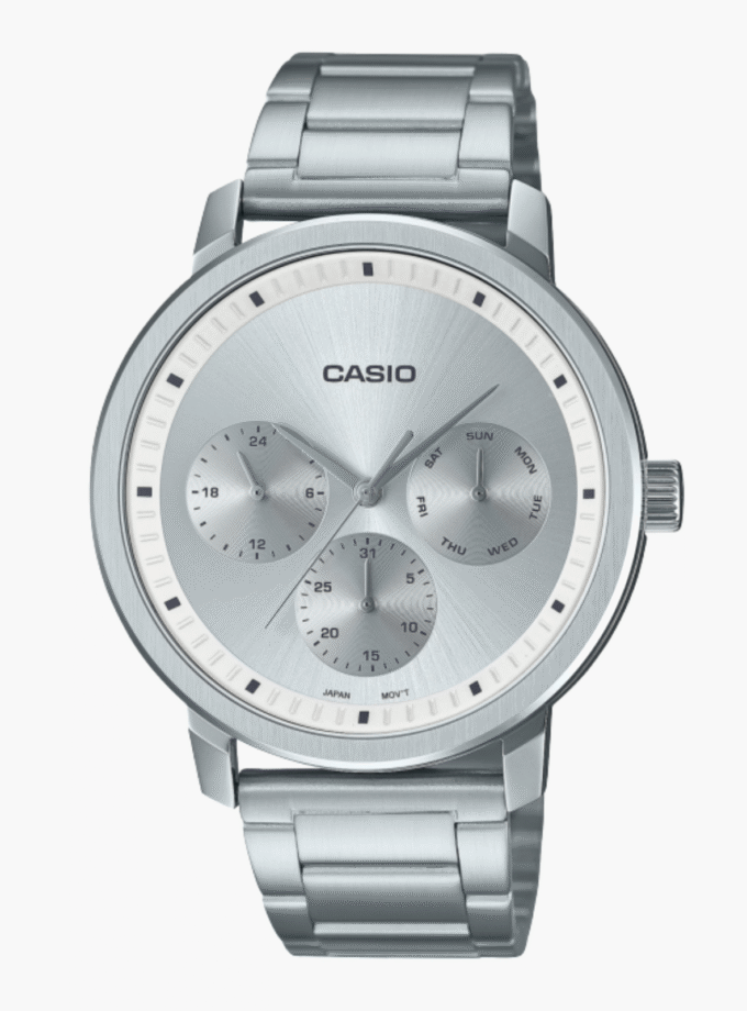 Montre Homme Casio - MTP-B305D-7EVDF - Bracelet en acier inoxydable gris - Chronographe - Verre minéral