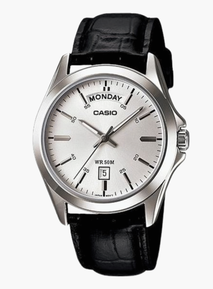 Montre Homme Casio - MTP-1370L-7AVDF - Bracelet en cuir noir - Affichage analogique - Verre minéral