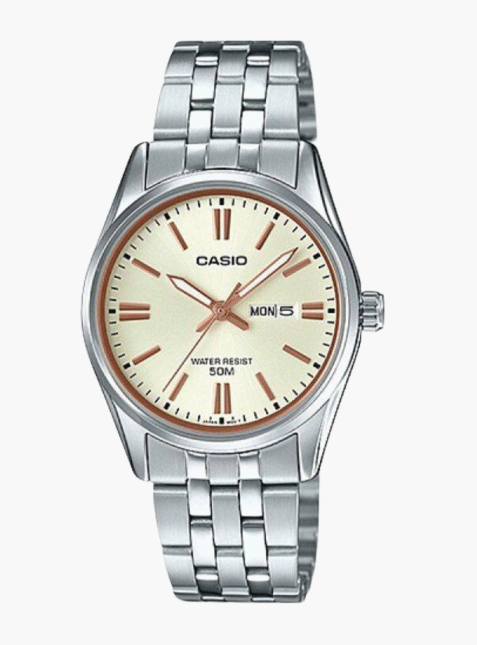 Montre Femme Casio - LTP-1335D-9AVDF - Bracelet en acier inoxydable argent or - Verre minéral - Affichage analogique