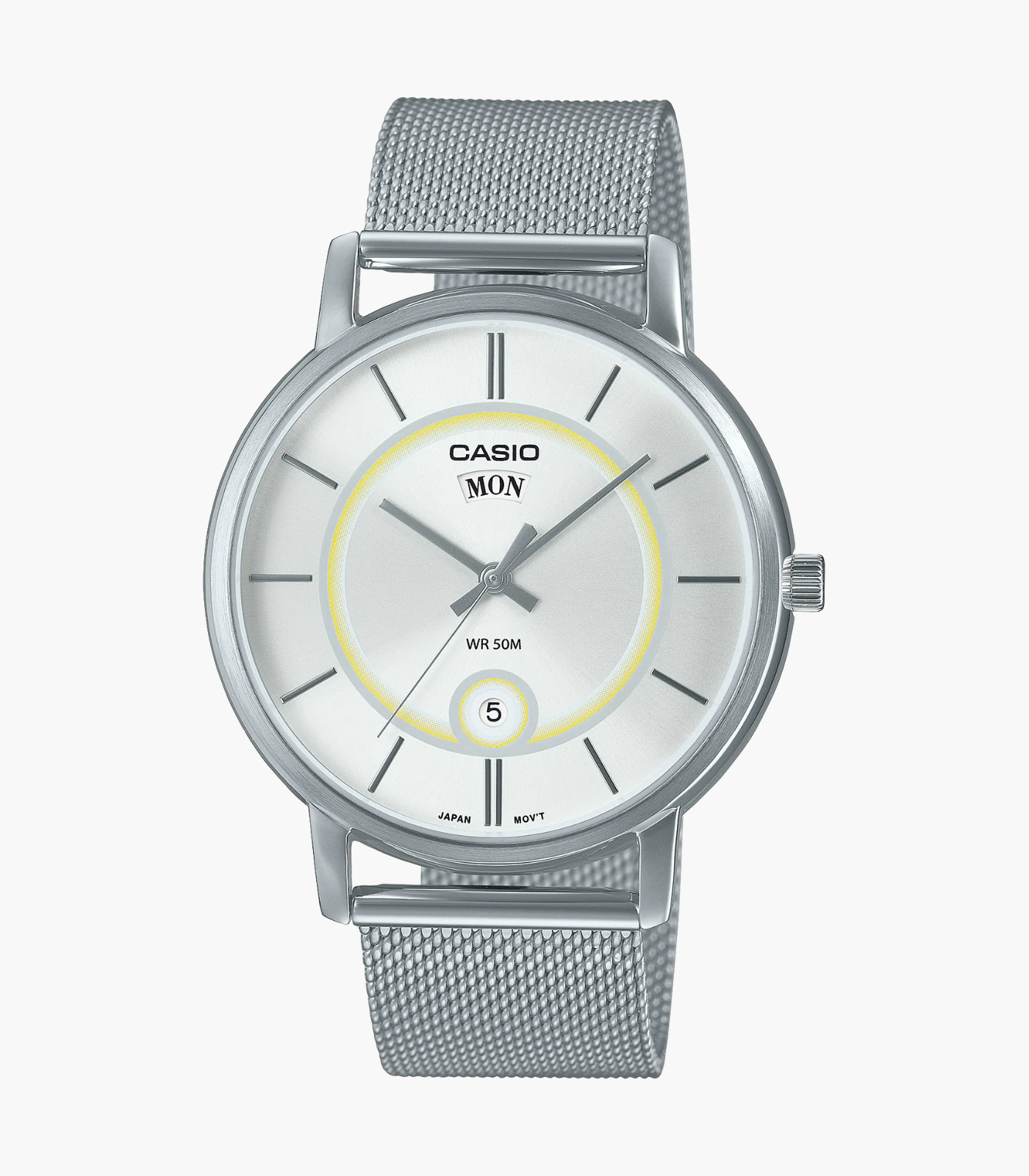 Montre Homme Casio - MTP-B120M-7AVDF - Bracelet en acier inoxydable argent - Verre minéral